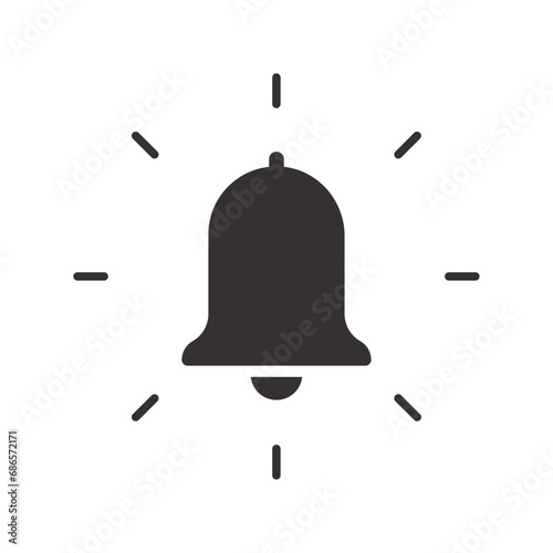 black bell ringing icon vector design