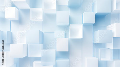 Soft blue and white minimal abstract geometric square