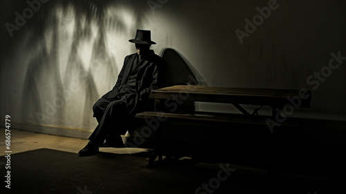 The Shadow Man waits patiently
