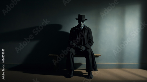 The Shadow Man waits patiently