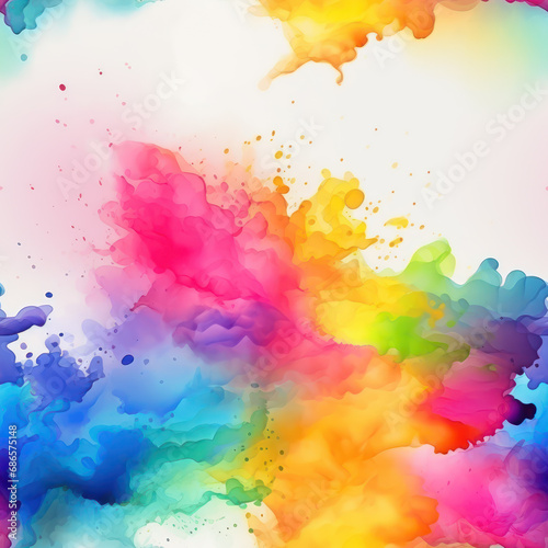 Seamless abstract rainbow splashes pattern background