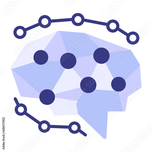 tiny spherical masses of brain tissue grown from stem cells concept vector icon design, predictive modeling or adaptive control symbol, artificial intelligence sign, deep learning stock illustration