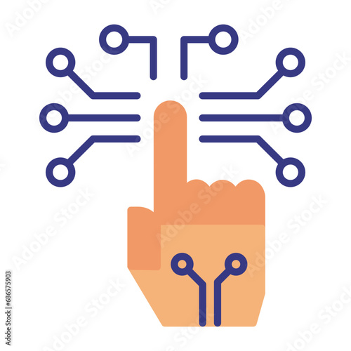Bioactive implantable and injectable drug delivery system vector icon design, predictive modeling adaptive control symbol artificial intelligent, Foreign body response to implanted materials concept