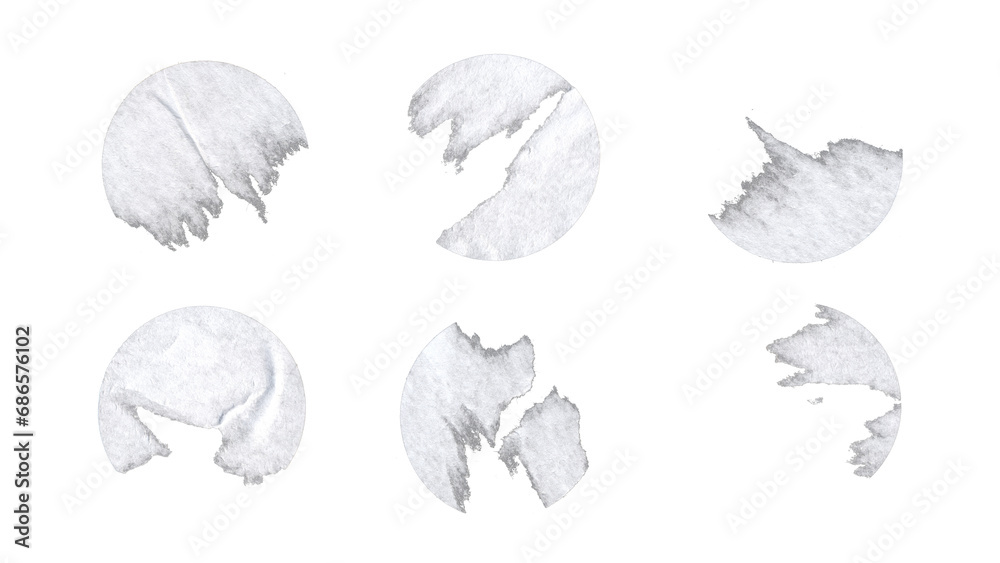 Set of duct torn paper tape circles in png format, isolated white ripped circles of adhesive tape on transparent background Set of duct torn paper tape circles in png format, isolated white ripped circles of adhesive tape on transparent background