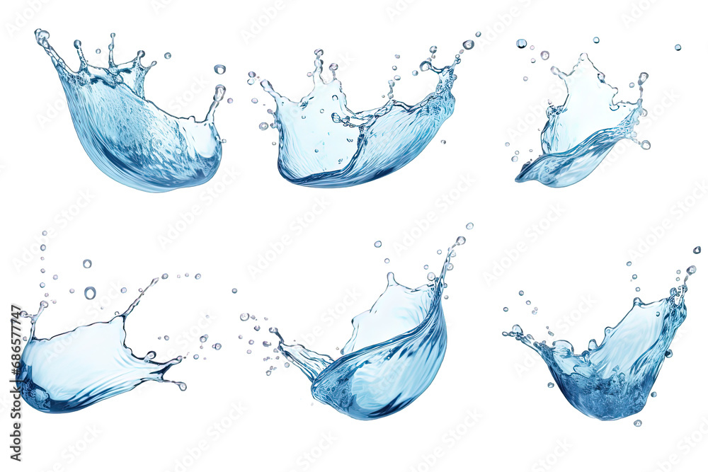Obraz premium Set Of Water Splash