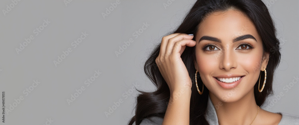 Beautiful Moroccan good woman nice fashion half body eye contact Beautiful Moroccan good woman nice fashion half body eye contact