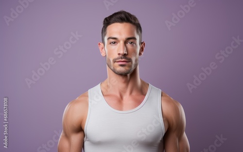 Fit Male Model in Casual Tank Top - Modern Masculine Portrait