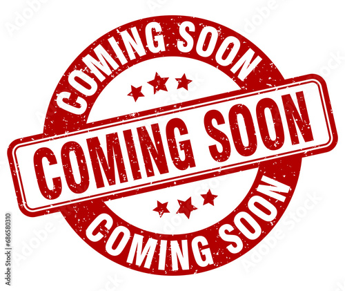coming soon stamp. coming soon label. round grunge sign