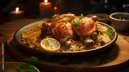 Delicious Saudi Chicken Kabsa a staple of Saudi arabia photo