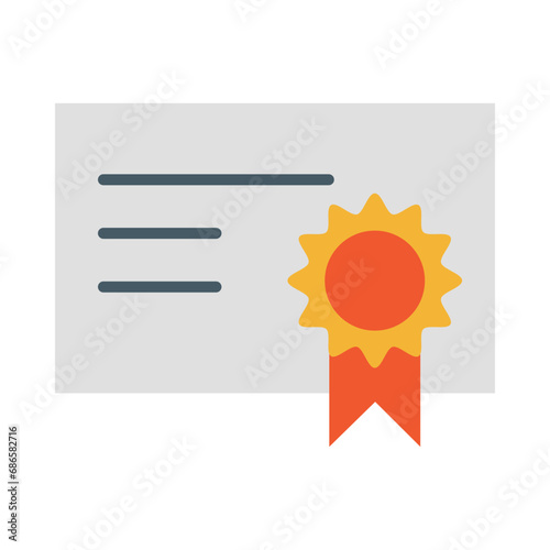Diploma Vector Flat Icon Design