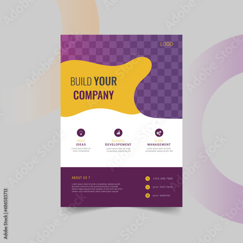 Modern business flyer template .