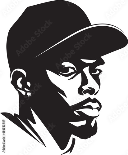 Cap ture the Cool A Vector Logo with Sunglasses Sass Sleek Sunwear Man in Cap Vector Logo Odyssey