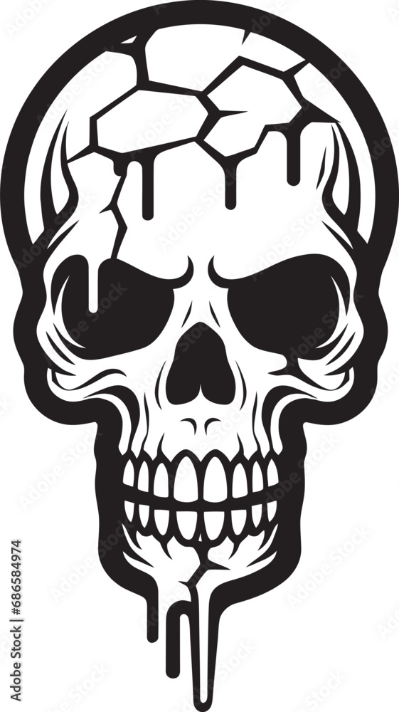 Arctic Apparition Ice Cream Skull Vector Emblem Gelid Grin Skull Cone Logo in Black Arctic Apparition Ice Cream Skull Vector Emblem Gelid Grin Skull Cone Logo in Black