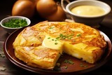 Spanish Tortilla de Patatas with Garlic Aioli Sauce: Perfect Breakfast Omelet in Spain