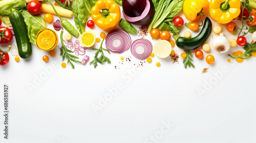 Creative layout made of summer vegetables