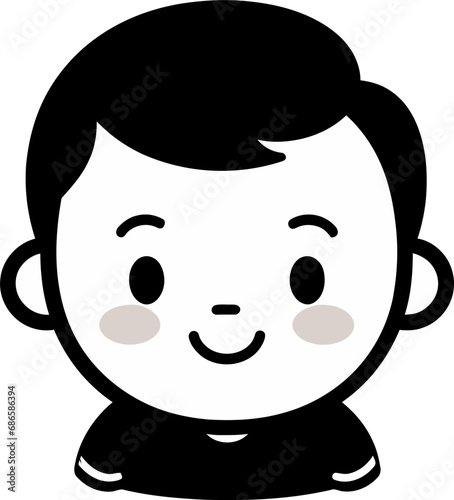 Sweet Smiles Black Vector Icon for Littles Dainty Daydreams Small Child in Vector