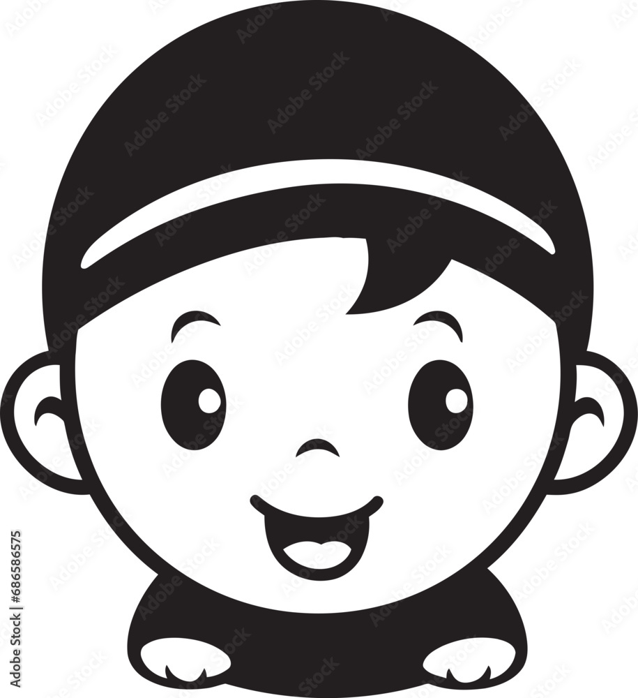 Tiny Twirls Black Vector Icon for Kiddos Whimsical Whispers Child in Black Vector Logo Tiny Twirls Black Vector Icon for Kiddos Whimsical Whispers Child in Black Vector Logo