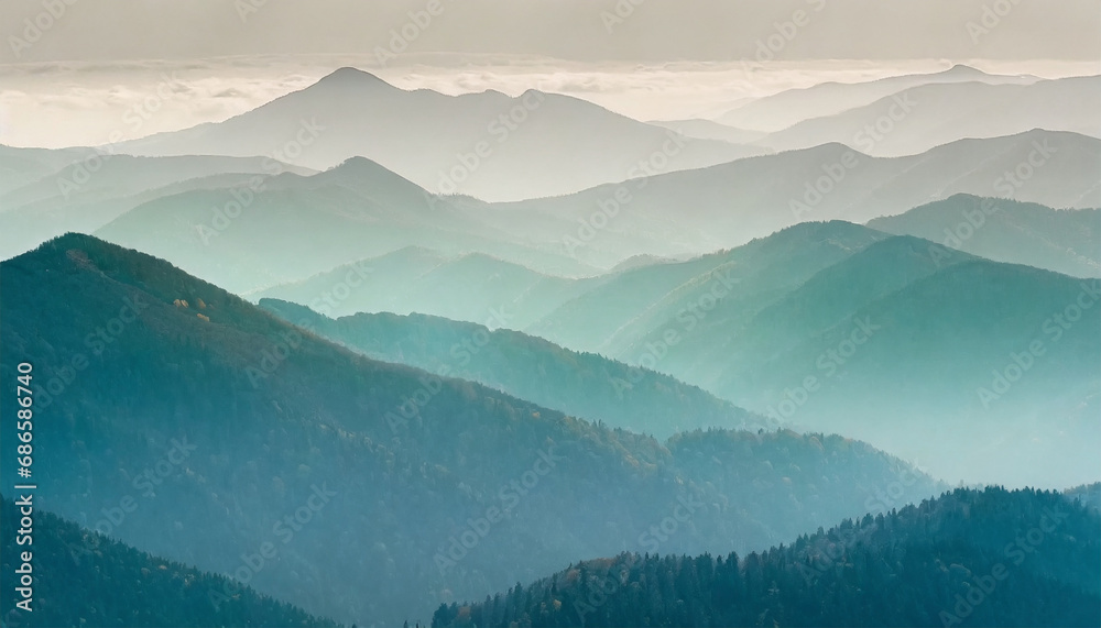 Photo of an abstract background with an image of mountains
