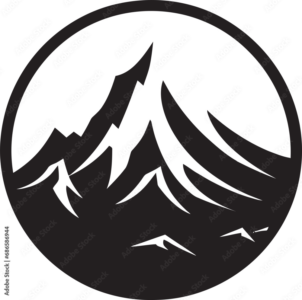 Fury Forge Black Icon for Volcano Power Lava Lines Volcano Mountain in Striking Black Vector Fury Forge Black Icon for Volcano Power Lava Lines Volcano Mountain in Striking Black Vector