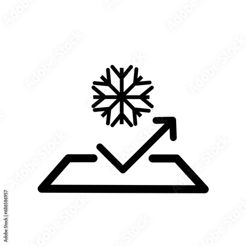 cold resistance icon vector on white background