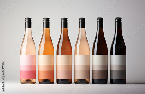 Wine Symphony: A Harmonious Display of Arranged Varieties in Exquisite Bottles