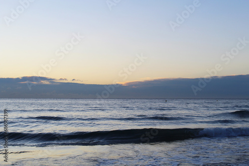 natural background sunrise on the sea