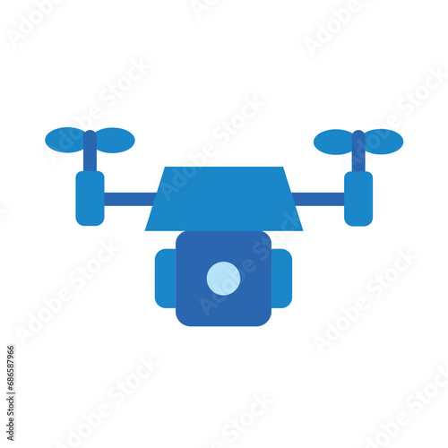 Drone Vector Flat Icon Design