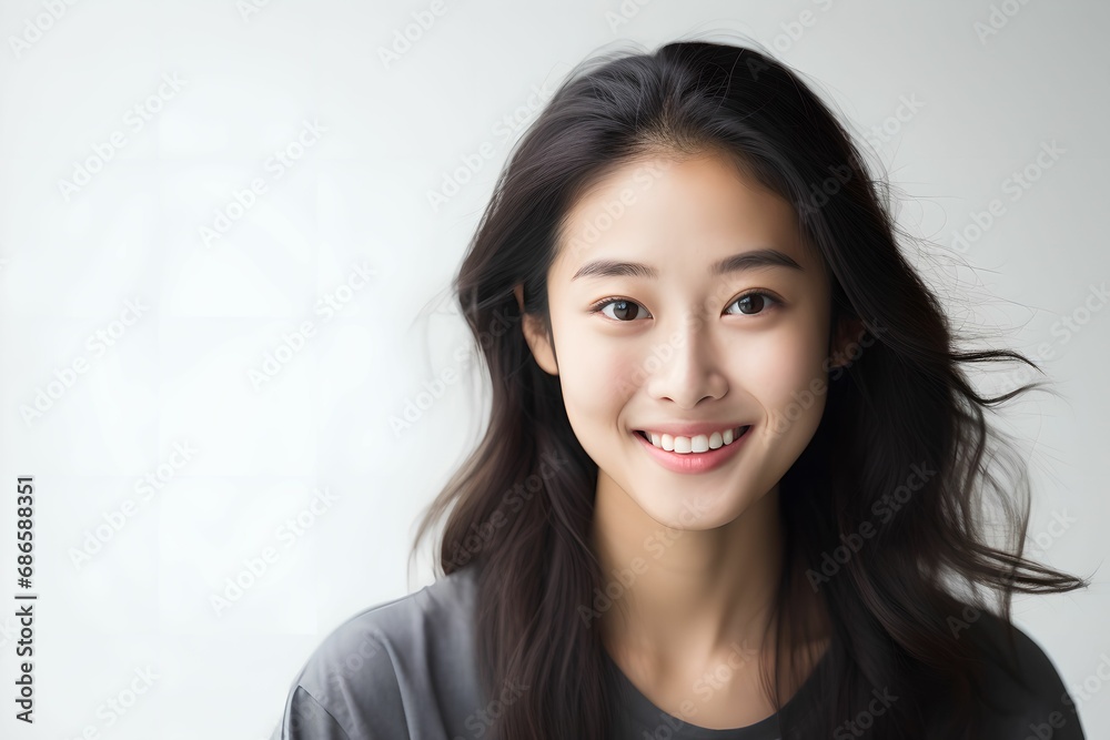 Smiling Asian Student Closeup, young Asian student girl, closeup shot, warm expression Smiling Asian Student Closeup, young Asian student girl, closeup shot, warm expression