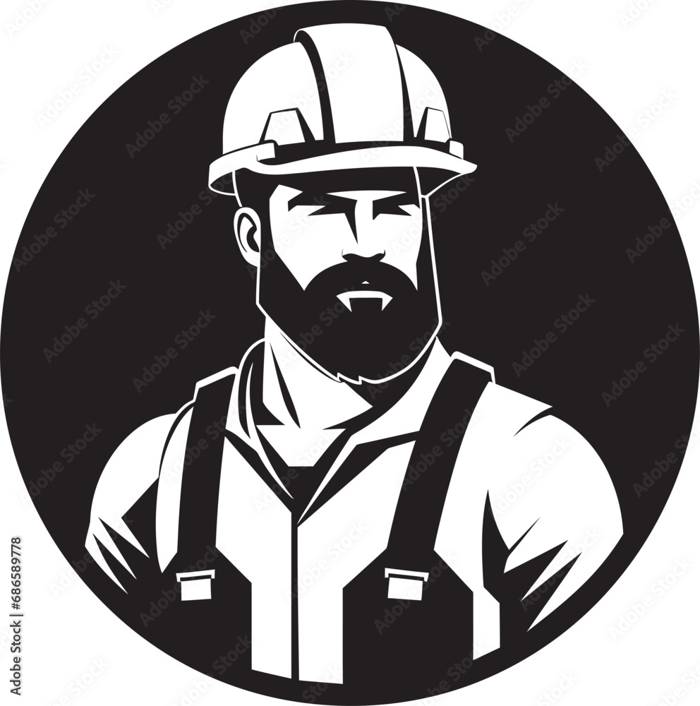 Constructing Impact Vector Worker Icon Site Supervisor Construction Vector