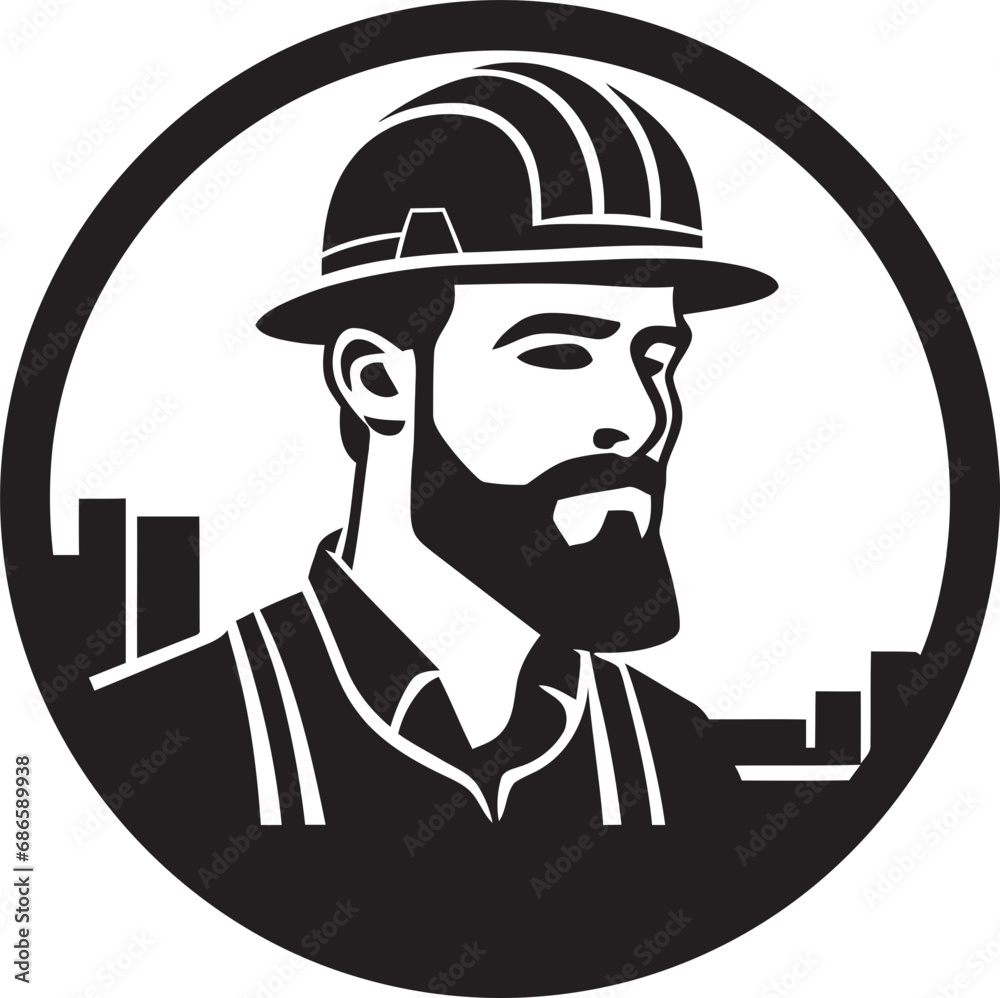 Blueprint Brawler Worker Vector Constructing Excellence Iconic Worker Blueprint Brawler Worker Vector Constructing Excellence Iconic Worker