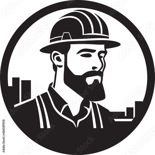 Blueprint Brawler Worker Vector Constructing Excellence Iconic Worker © BABBAN