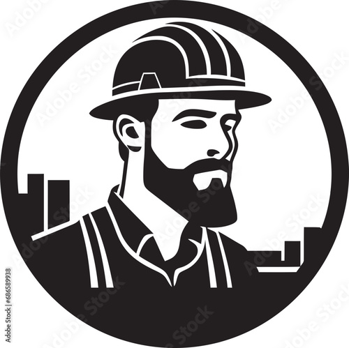 Blueprint Brawler Worker Vector Constructing Excellence Iconic Worker