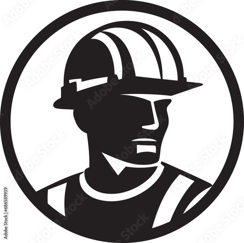 Builders Badge Iconic Worker Vector Constructive Innovator Construction Icon