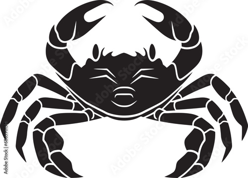 Coastline Commander Vector Crab Emblem Clawed Champion Crab Vector