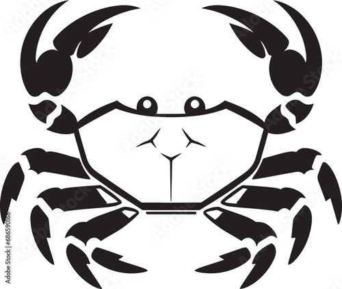 Wave Wanderer Crab Emblem Vector Coastal Conqueror Vector Crab