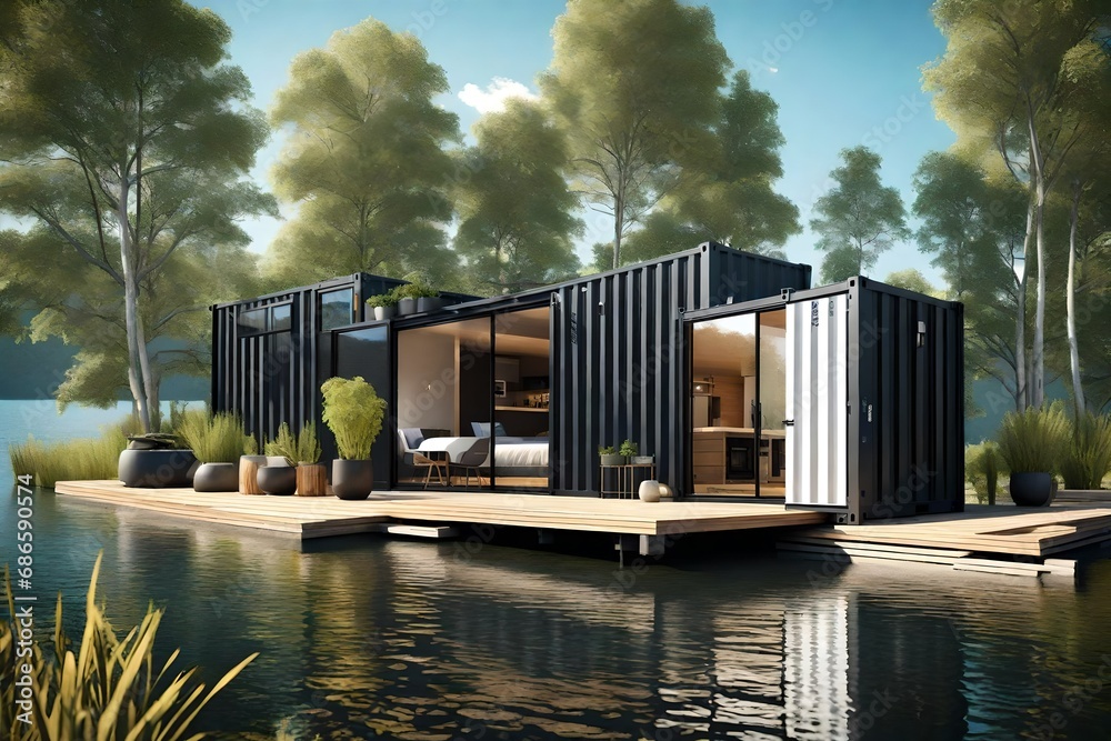 Storage Container Community Foto de Describe the sense of community in a lakeside neighborhood of ...