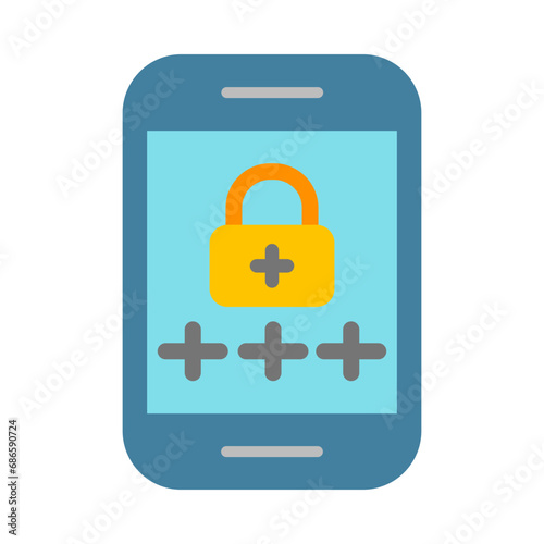 Pin Number Vector Flat Icon Design