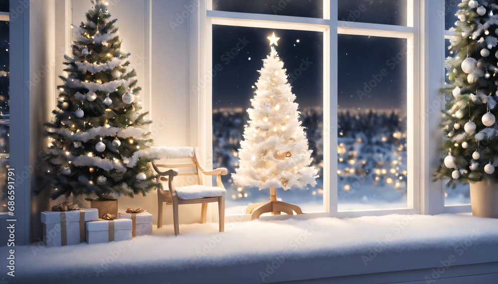 christmas tree in the snow christmas tree in the snow