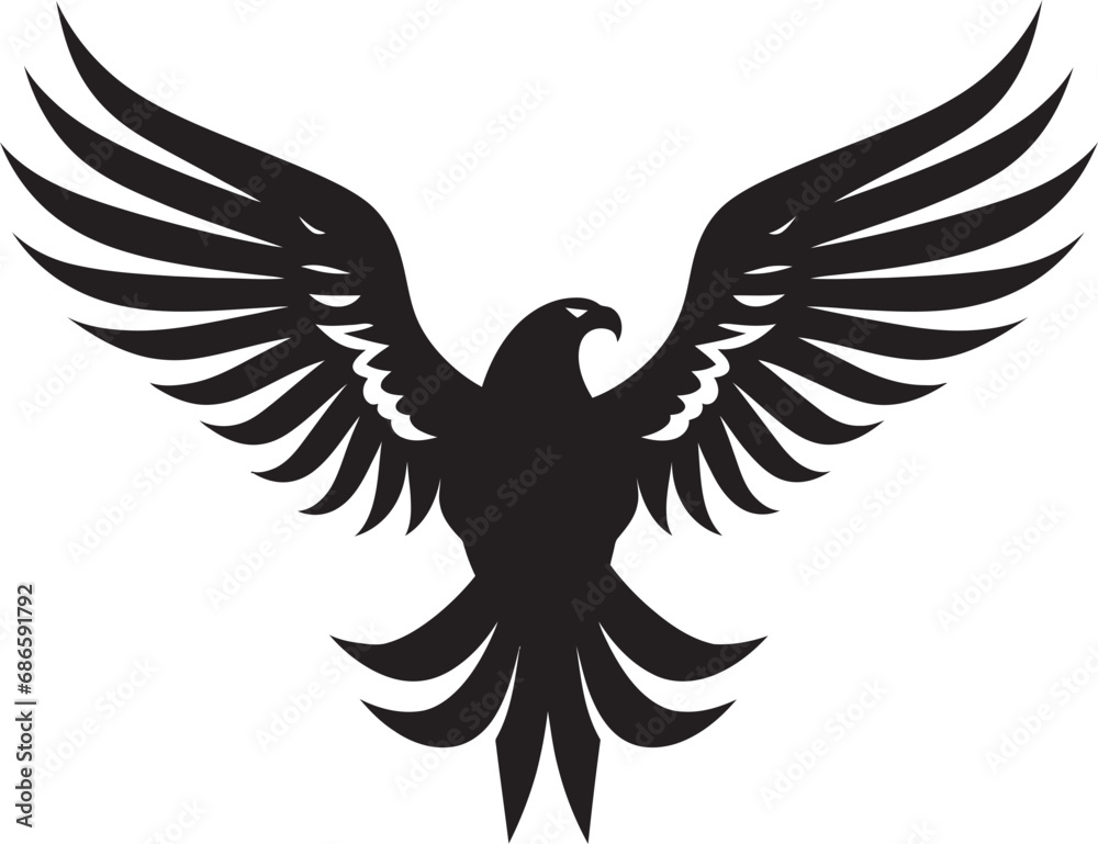 Fototapeta premium Graceful Predator Vector Eagle Design Dynamic Avian Majesty Black Eagle