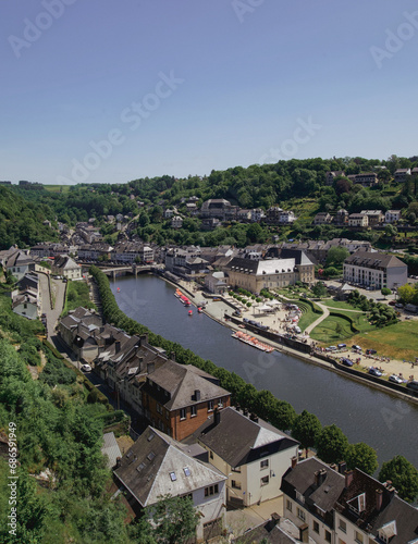 Bouillon, Belgium - May 29, 2023 : beautiful view of Bouillon