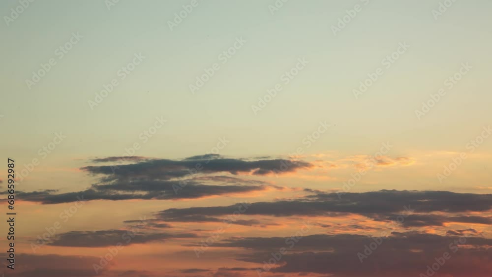 Orange sunset with clouds, time lapse, 4k Orange sunset with clouds, time lapse, 4k