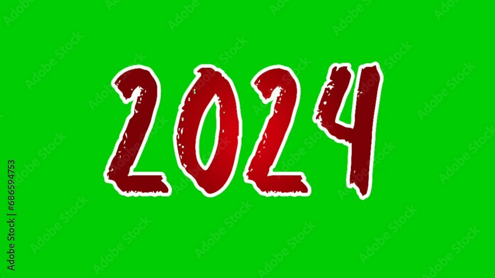 2024 number animation motion graphics happy new year concept animation motion graphics on green screen video elements 2024 number animation motion graphics happy new year concept animation motion graphics on green screen video elements