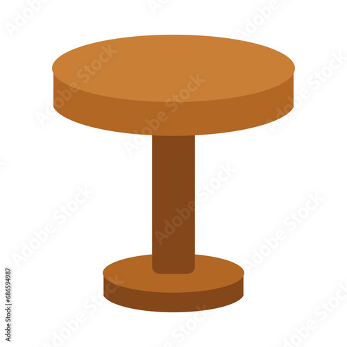 Round Table Vector Flat Icon Design