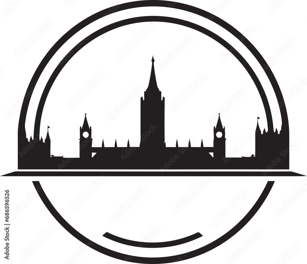 Historic City Icon Black Vector London Tower Bridge Silhouette London Vector Icon Historic City Icon Black Vector London Tower Bridge Silhouette London Vector Icon