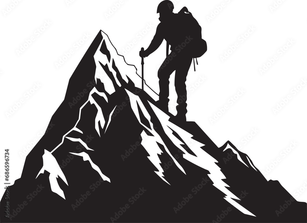Summit Conquest Black Icon Extreme Ascent Vector Black Design