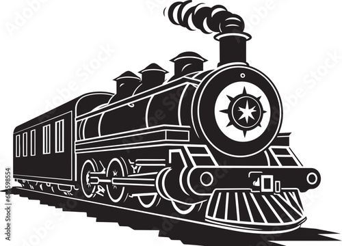Steam Powered Glory Black Icon Yesteryears Charm Vector Black Design