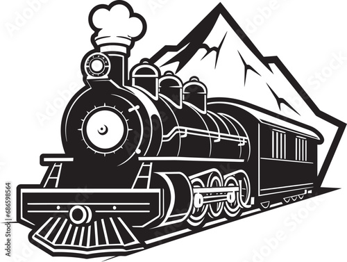 Timeless Train Adventure Vector Design Steam Powered Glory Black Icon