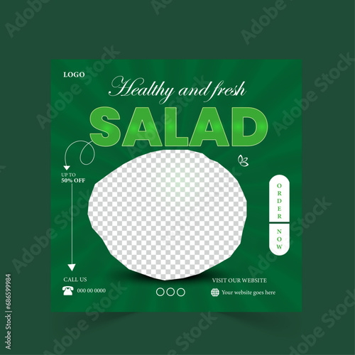 Salad social media post design (ID: 686599984)