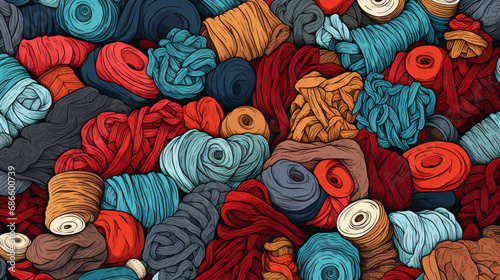 Seamless background of knitted pieces