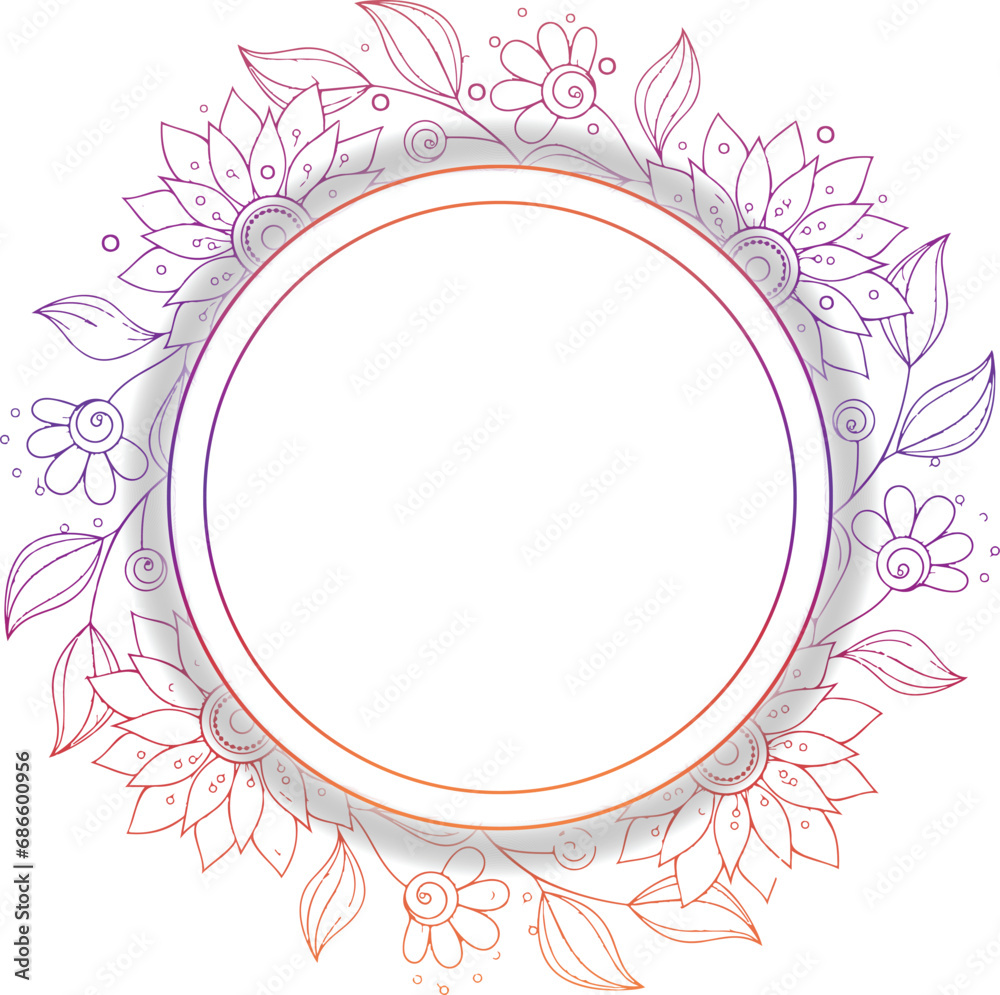 Birthday frame flower  decoration vector